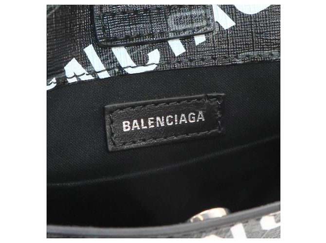 Balenciaga BB Monogram Large Handtasche Schwarz Weiß - Ansicht 7
