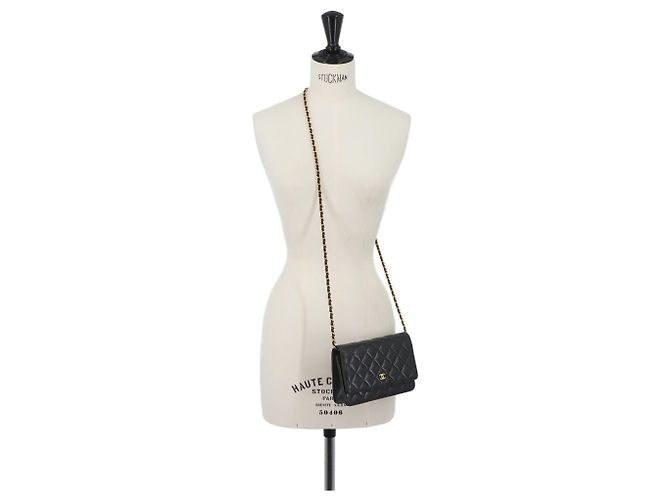 Chanel Matelassé Classic Chain Wallet Schwarz - Ansicht 10