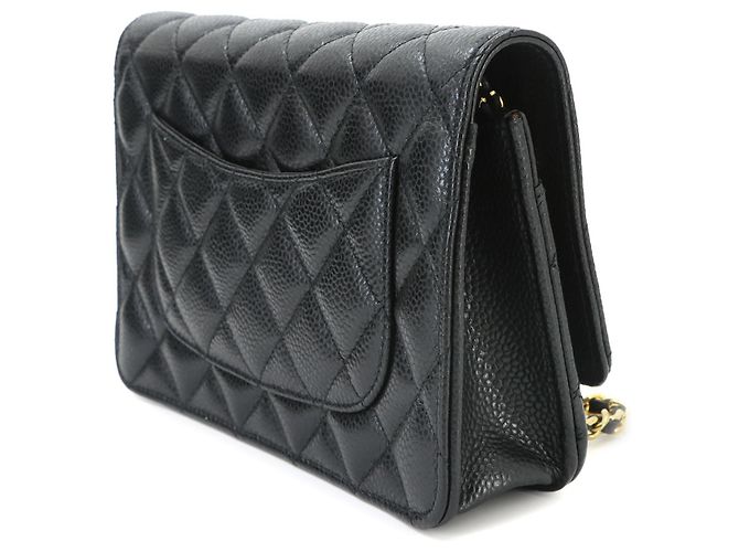 Chanel Matelassé Classic Chain Wallet Schwarz - Ansicht 4
