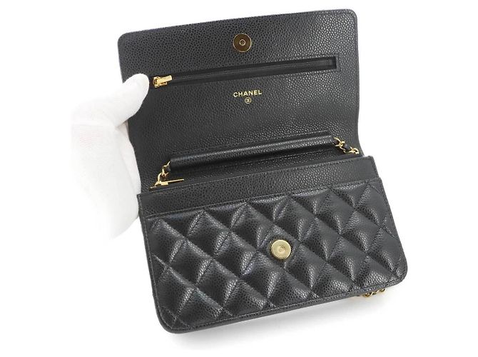 Chanel Matelassé Classic Chain Wallet Schwarz - Ansicht 7