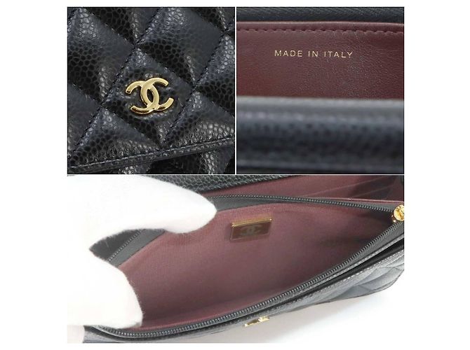 Chanel Matelassé Classic Chain Wallet Schwarz - Ansicht 9