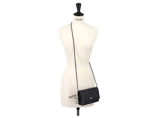 Chanel Matelassé Classic Chain Wallet Schwarz - Ansicht 10
