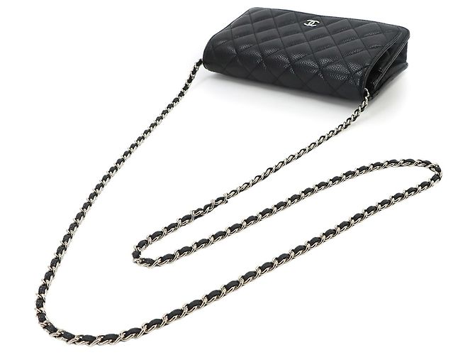 Chanel Matelassé Classic Chain Wallet Schwarz - Ansicht 5