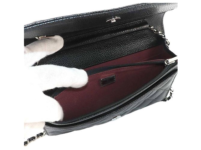 Chanel Matelassé Classic Chain Wallet Schwarz - Ansicht 7