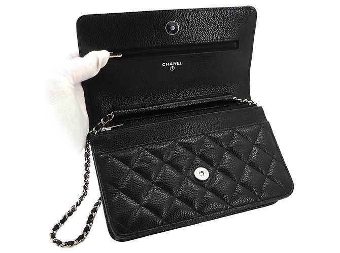 Chanel Matelassé Classic Chain Wallet Schwarz - Ansicht 8