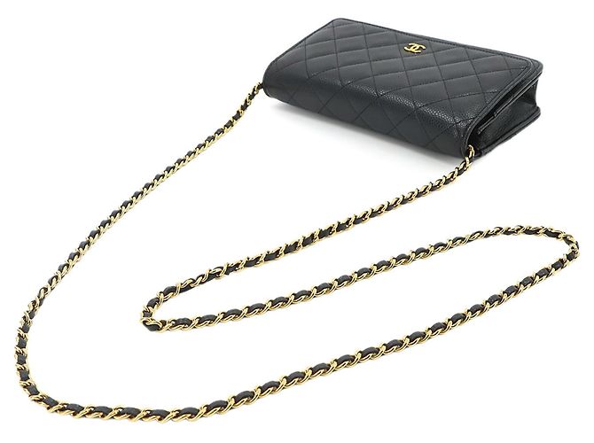 Chanel Matelassé Classic Chain Wallet Schwarz - Ansicht 5
