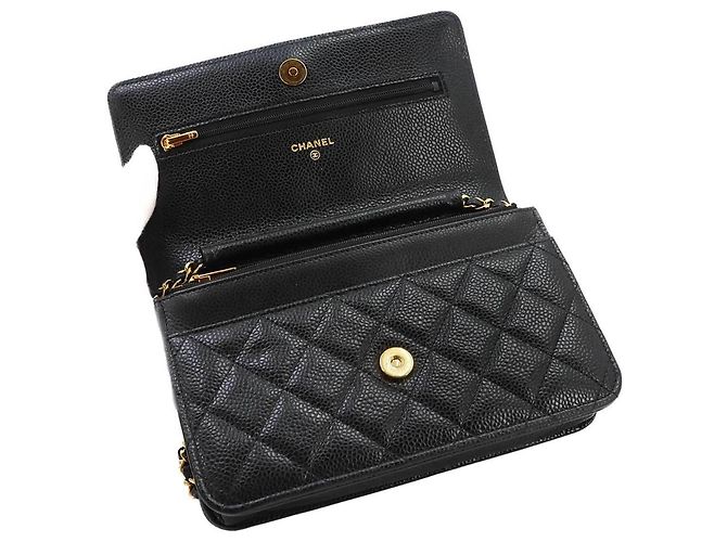 Chanel Matelassé Classic Chain Wallet Schwarz - Ansicht 8