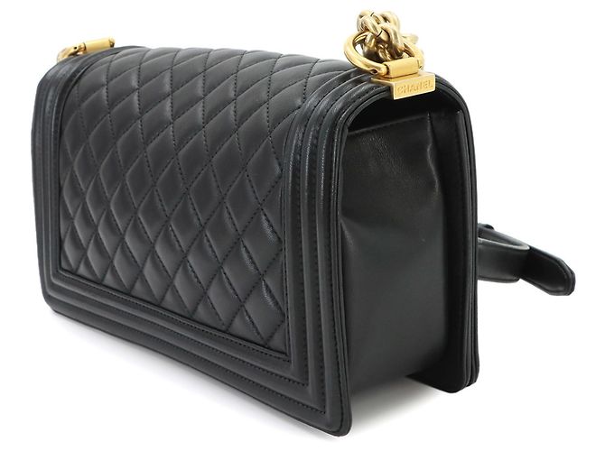 Borsa a tracolla Chanel Boy Chain Nero - vista 3