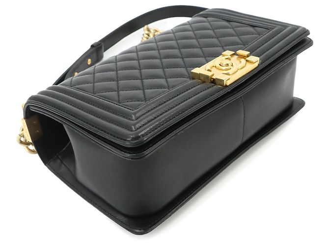 Borsa a tracolla Chanel Boy Chain Nero - vista 4