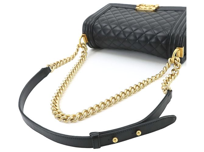 Borsa a tracolla Chanel Boy Chain Nero - vista 5
