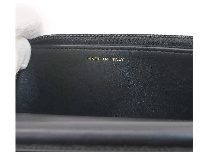 Portafoglio con catena Chanel Boy in vitello granulato nero - vista 8