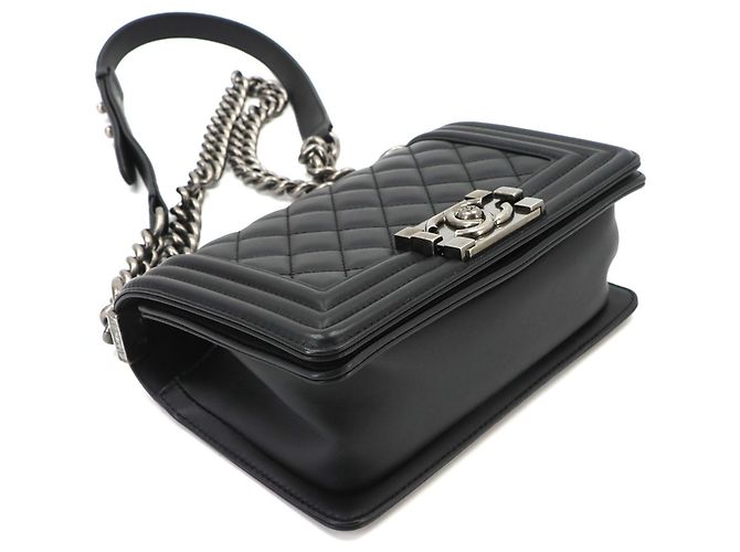 Chanel Boy Small Chain Schultertasche Schwarz - Ansicht 4