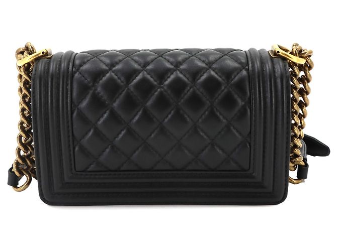 Chanel Boy Small Schultertasche mit Kette Schwarz - Ansicht 2
