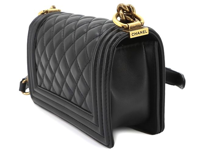 Chanel Boy Small Schultertasche mit Kette Schwarz - Ansicht 3