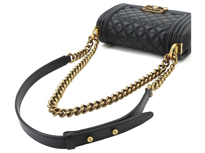 Chanel Boy Small Schultertasche mit Kette Schwarz - Ansicht 5