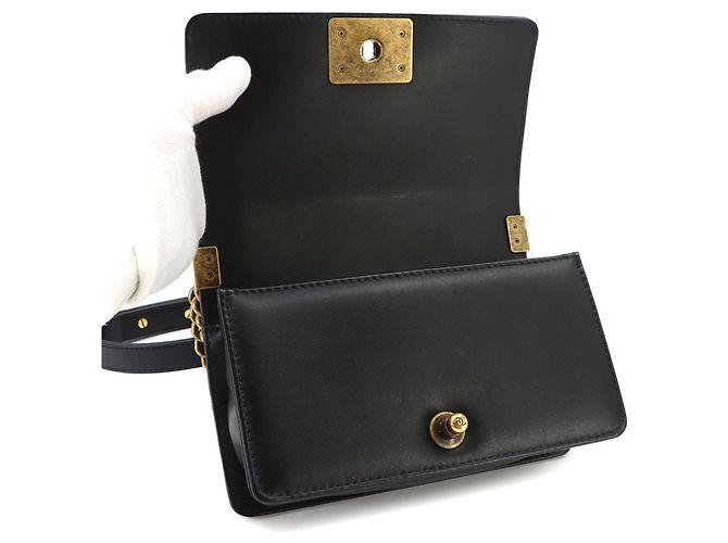 Chanel Boy Small Schultertasche mit Kette Schwarz - Ansicht 6