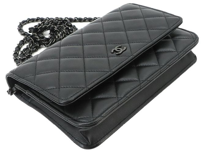 Chanel Matelassé Classic Chain Wallet Schwarz - Ansicht 4