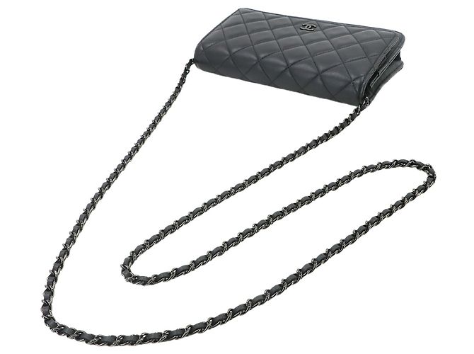 Chanel Matelassé Classic Chain Wallet Schwarz - Ansicht 5
