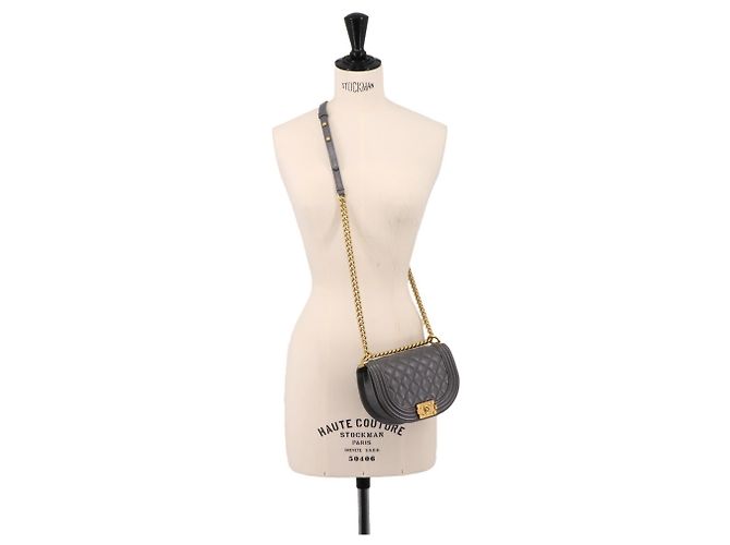 Borsa a tracolla Chanel Boy Small Chain Marrone - vista 10