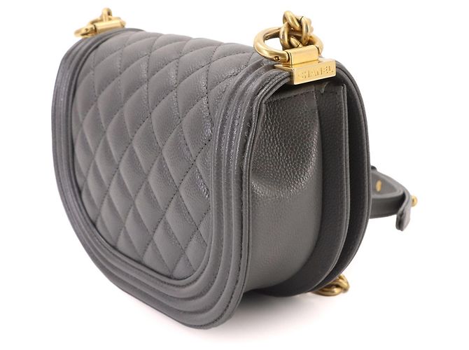 Borsa a tracolla Chanel Boy Small Chain Marrone - vista 3