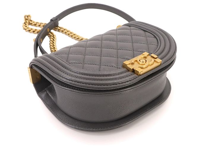 Borsa a tracolla Chanel Boy Small Chain Marrone - vista 4