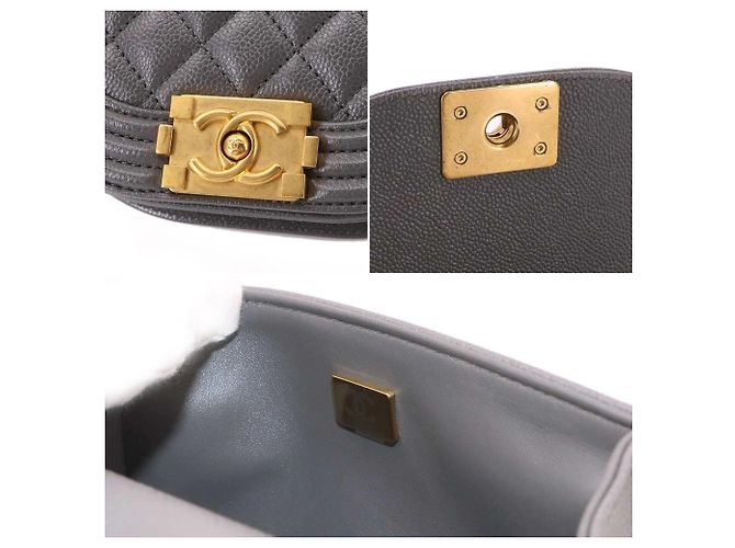 Borsa a tracolla Chanel Boy Small Chain Marrone - vista 8