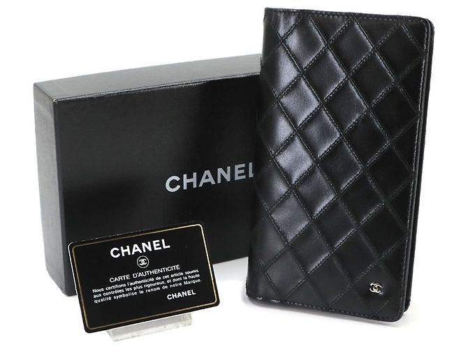 Chanel Bicolore Bi-Fold Long Wallet Black - view 2