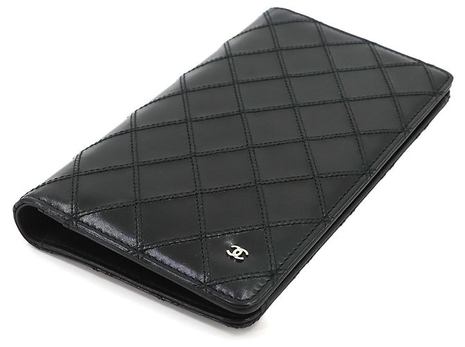Chanel Bicolore Bi-Fold Long Wallet Black - view 4