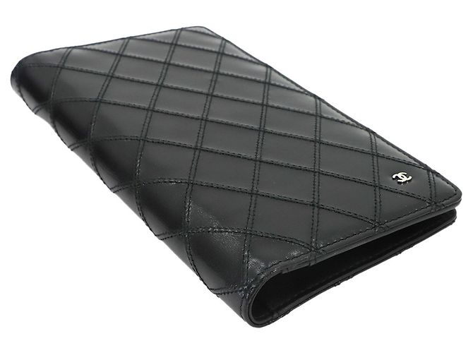 Chanel Bicolore Bi-Fold Long Wallet Black - view 5