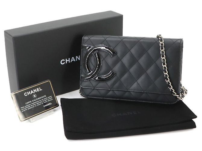 Portafoglio a catena Chanel Cambon Line Nero - vista 2
