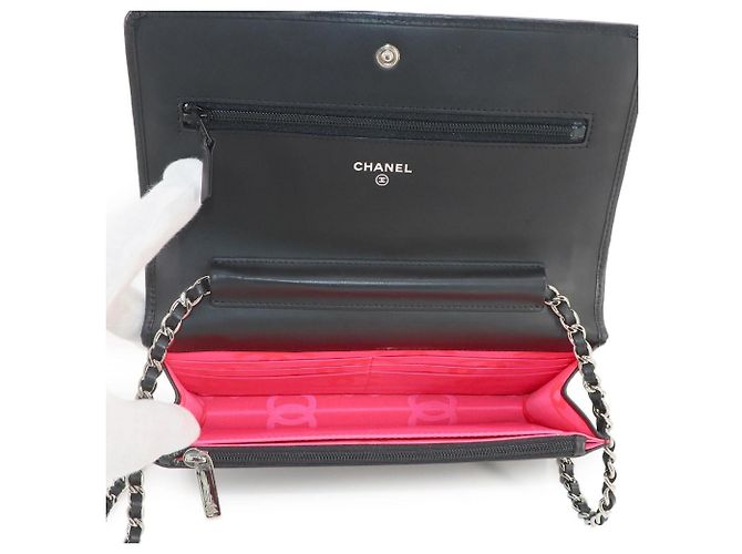 Portafoglio a catena Chanel Cambon Line Nero - vista 7