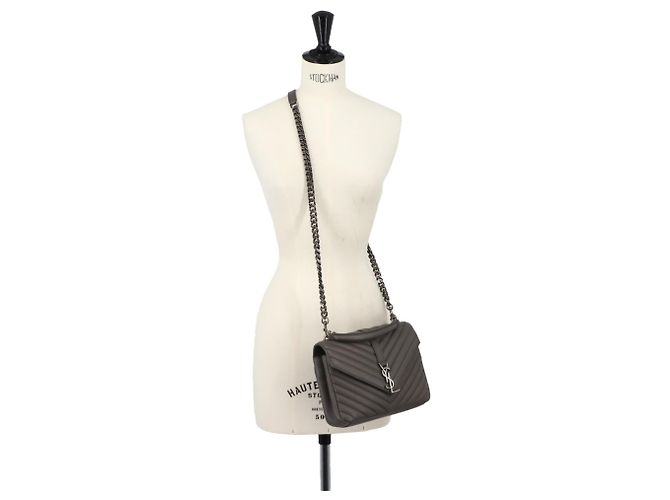 Autre Marque Borsa a mano e a tracolla 2-way Saint Laurent College con catena Marrone - vista 10