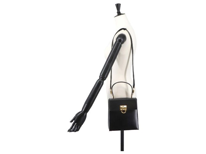 Borsa 2-Way Salvatore Ferragamo Gancini Nero - vista 11