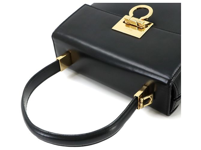 Borsa 2-Way Salvatore Ferragamo Gancini Nero - vista 6