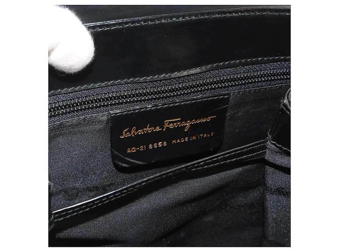 Borsa 2-Way Salvatore Ferragamo Gancini Nero - vista 9