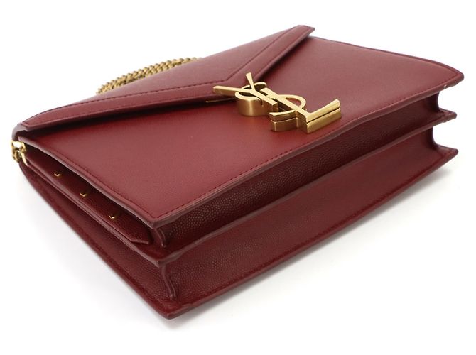 Autre Marque Borsa a tracolla con catena Saint Laurent Cassandre Envelope Rosso - vista 4