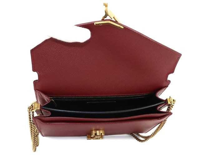 Autre Marque Borsa a tracolla con catena Saint Laurent Cassandre Envelope Rosso - vista 6