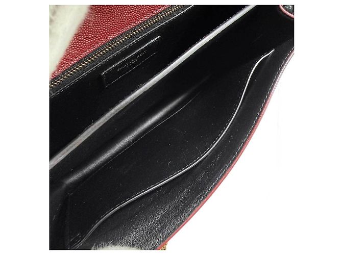 Autre Marque Borsa a tracolla con catena Saint Laurent Cassandre Envelope Rosso - vista 7