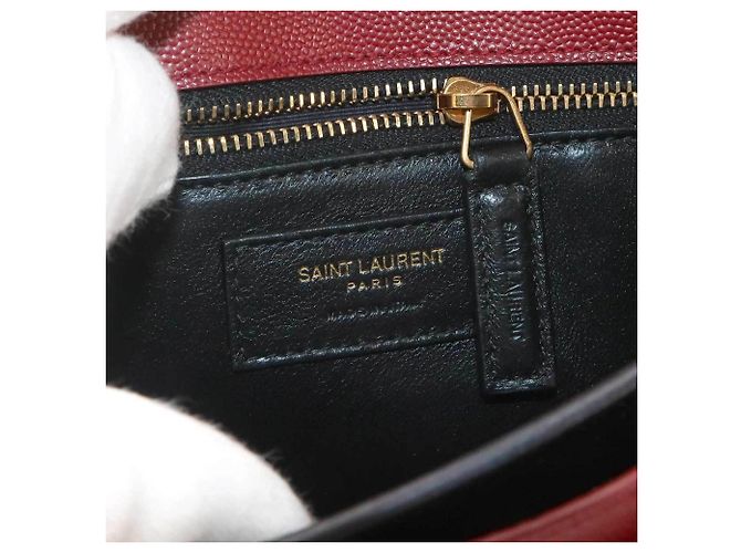 Autre Marque Borsa a tracolla con catena Saint Laurent Cassandre Envelope Rosso - vista 8