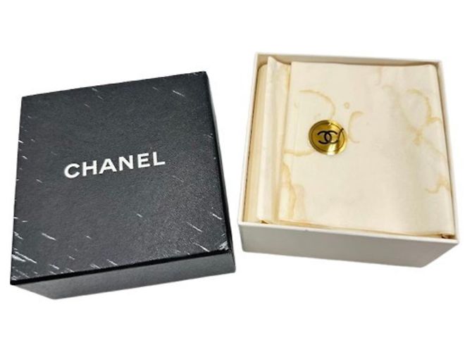 Cinto de corrente Chanel Coco Mark Preto Dourado - vista 6