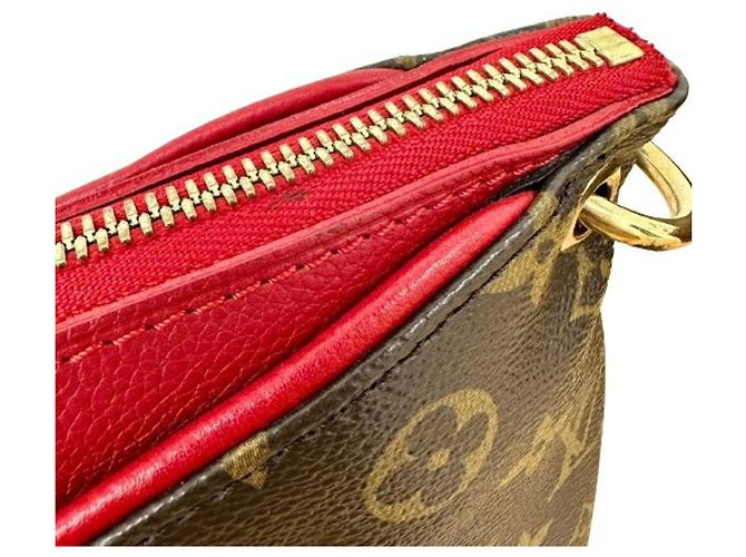 Borsa a mano Louis Vuitton Monogram Pallas BB M41241 in pelle Marrone Rosso - vista 10