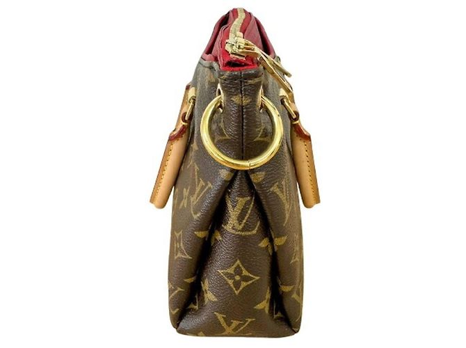 Borsa a mano Louis Vuitton Monogram Pallas BB M41241 in pelle Marrone Rosso - vista 4