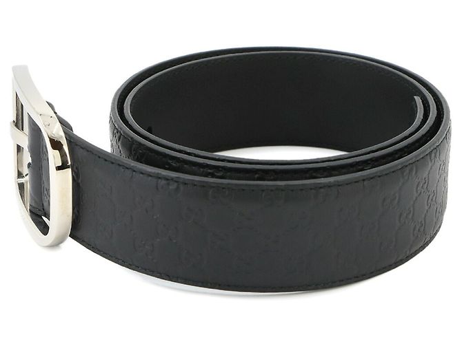 Cinto Gucci em couro Micro Guccissima Preto - vista 3