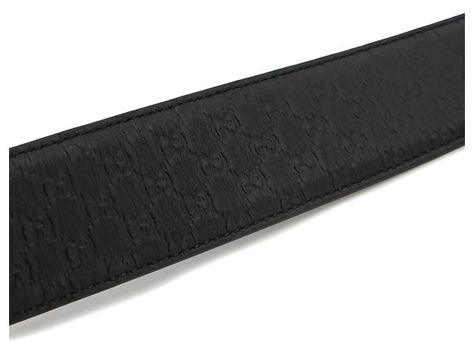 Cinto Gucci em couro Micro Guccissima Preto - vista 4