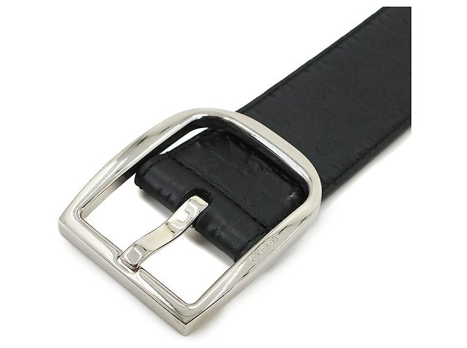 Cinto Gucci em couro Micro Guccissima Preto - vista 5