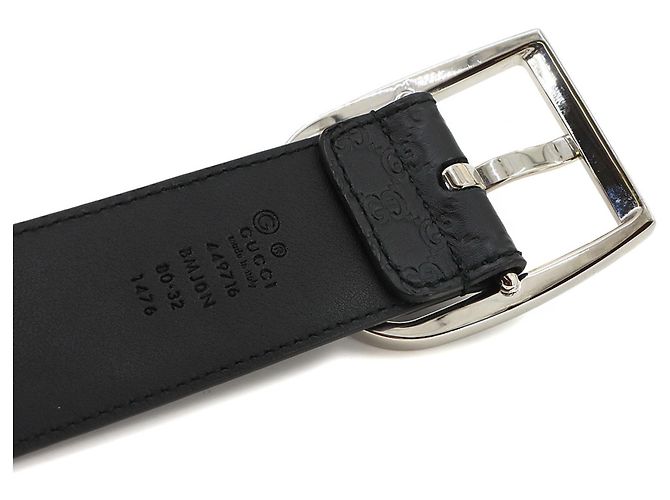 Cinto Gucci em couro Micro Guccissima Preto - vista 6