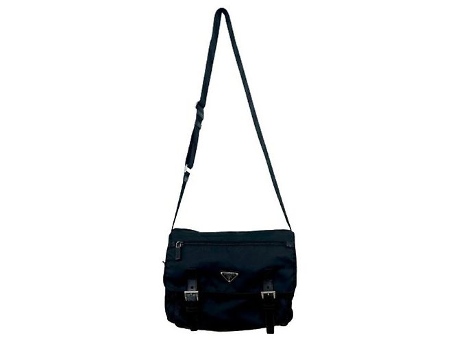 Prada BT6671 Schultertasche aus schwarzem Nylon - Ansicht 3