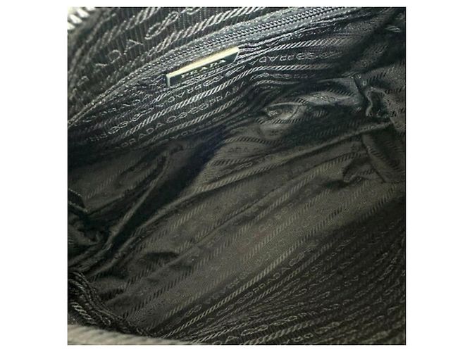 Prada BT6671 Schultertasche aus schwarzem Nylon - Ansicht 7