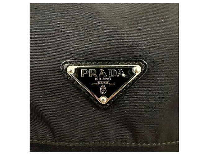 Prada BT6671 Schultertasche aus schwarzem Nylon - Ansicht 8