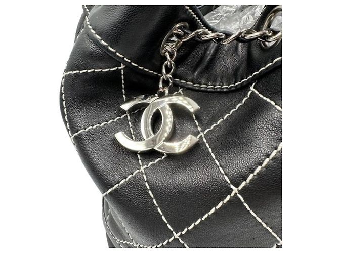 Chanel Wild Stitch Schultertasche Schwarz - Ansicht 7